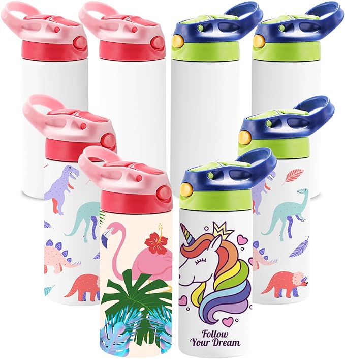 Customizable Children's 12 oz. Tumbler with lid and pop up straw
