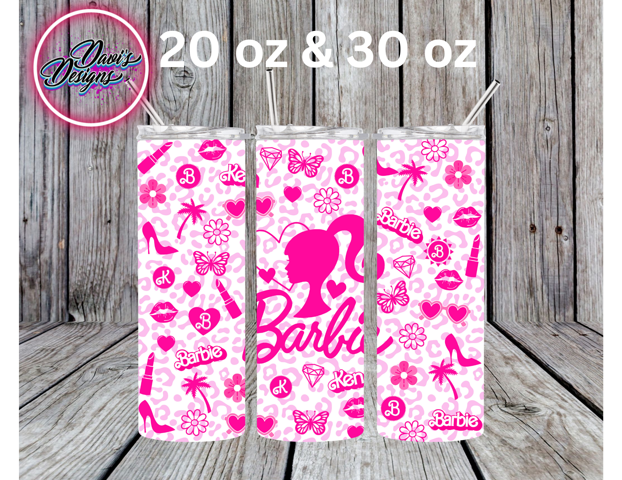 Barbie with White Background Tumbler