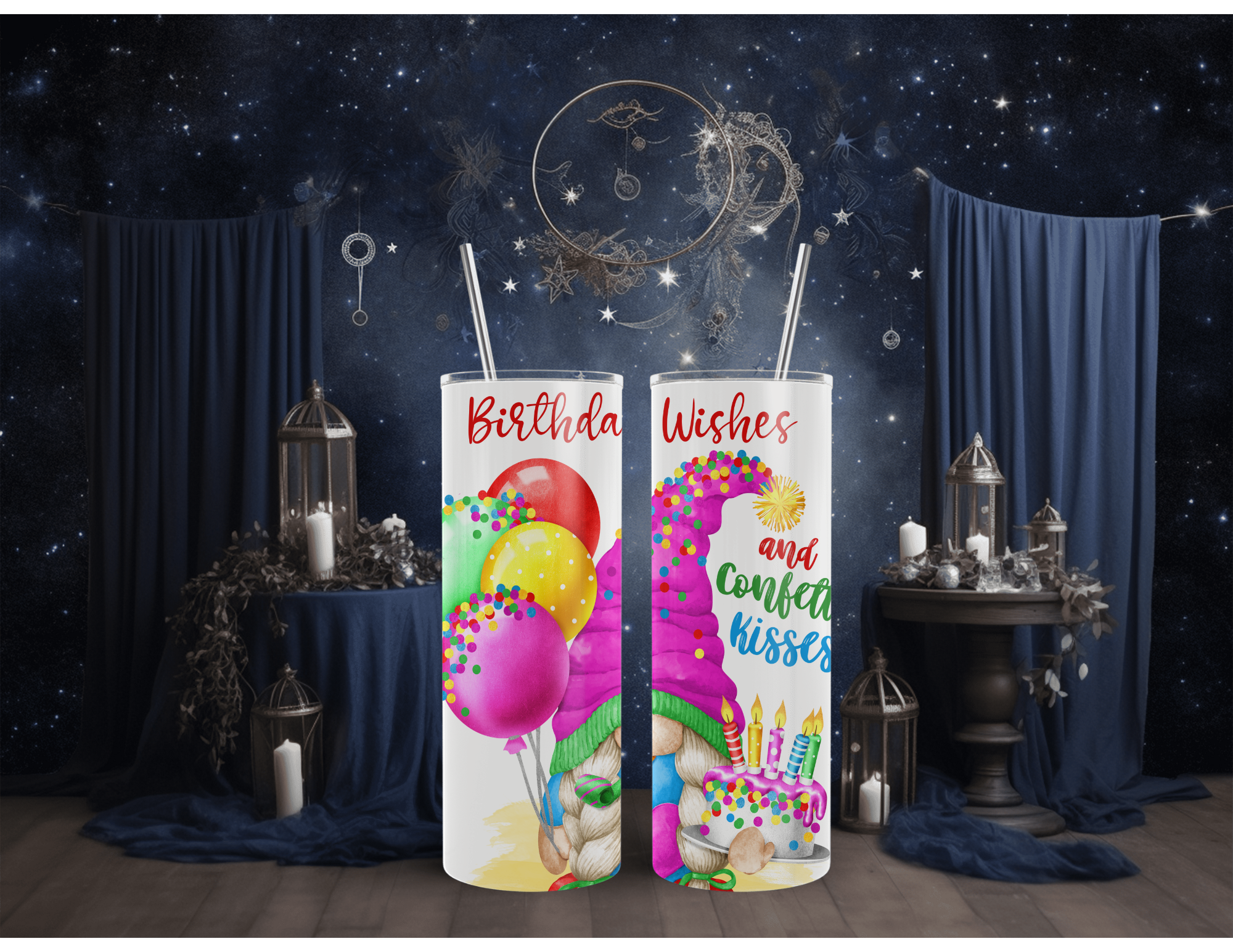 Birthday Wishes Gnome Tumbler