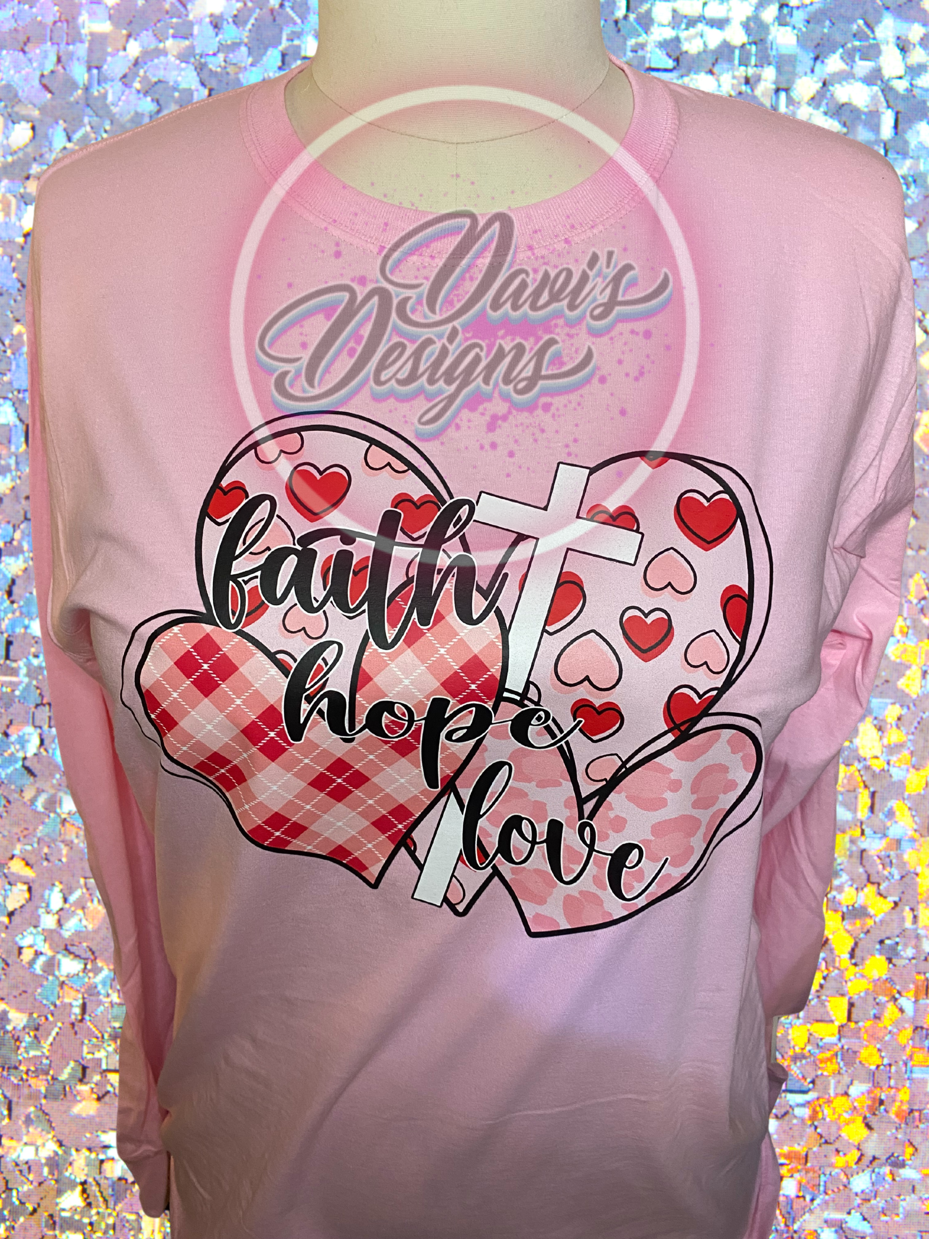 Faith Hope Love with Cross